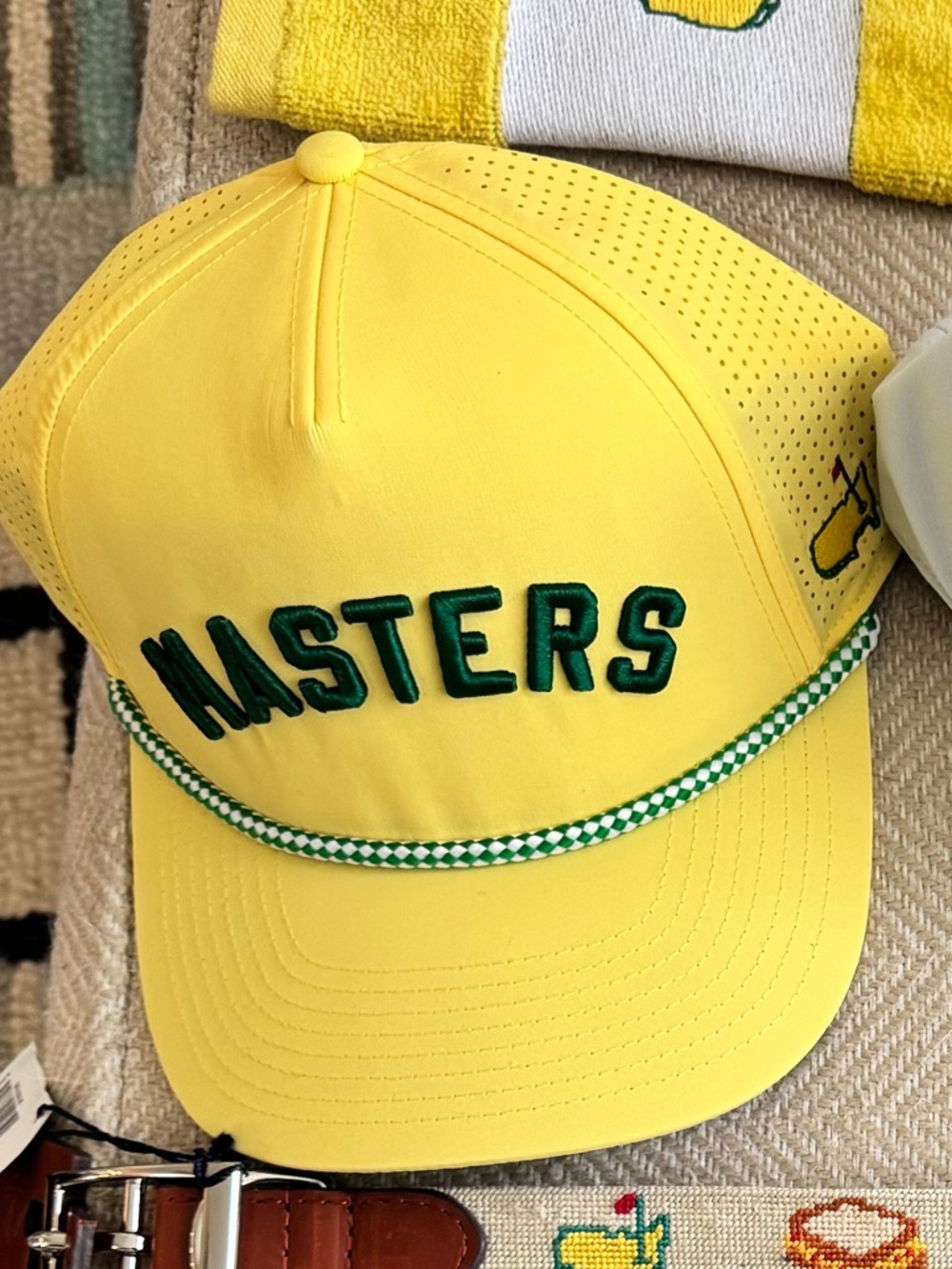 Masters 2026 NWT Green, Yellow & White Golf Rope Hat